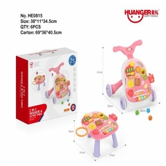 Caminador 2 en 1 Rosa con luz y sonido - comprar online