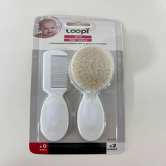 SET DE PEINE Y CEPILLO CERDAS NATURALES Loopi - comprar online