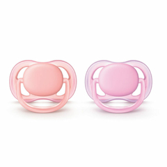 Set x2 Chupetes 0-6 M Avent Ultra Air Liso ROSA