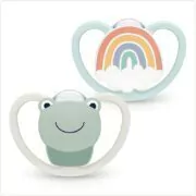 NUK CHUPETES FOR NATURE SET X2 SAPO/ARCOIRIS