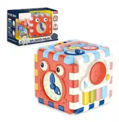 Cubo Didactico Bebe Encastre Reloj Piano Musica