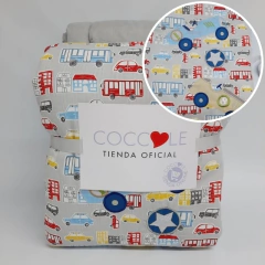 Image of Acolchado + Chichonera para Cuna Funcional 80 x 140 en Piqué Estampado Coccole(CONSULTAR DISEÑOS ANTES DE COMPRAR A NUESTRO WHATSAPP)
