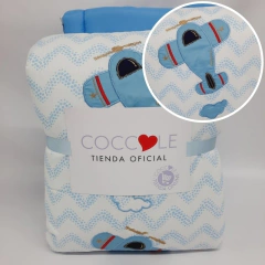 Acolchado + Chichonera para Cuna Funcional 80 x 140 en Piqué Estampado Coccole(CONSULTAR DISEÑOS ANTES DE COMPRAR A NUESTRO WHATSAPP) on internet