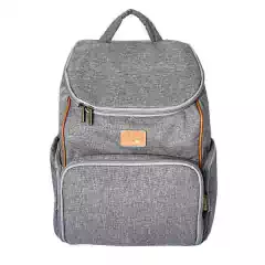 MOCHILA MATERNAL EMMA GRIS Y CAMEL - comprar online