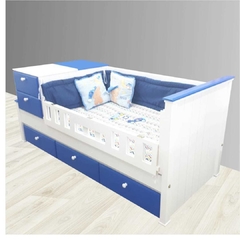 Cuna funcional Naty 5 cajones baranda deslizable - comprar online