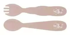 Tenedor y Cuchara Plasticos Tramontina Rosa - comprar online