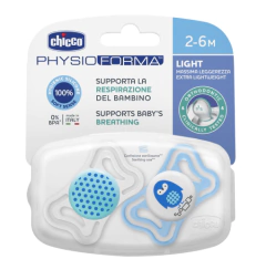 Chupetes Physio Light 2-6 meses Lumi blue Chicco - El Arca del Bebè