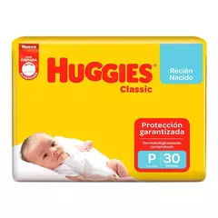 PAÑALES HUGUIES CLASSIC TALLE P (30 unidades)