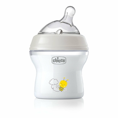 Chicco Mamadera Natural Feeling 150ML CON TETINA 0M+ GRIS