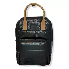 MOCHILA MATERNAL POLY NEGRO BRILLO - comprar online