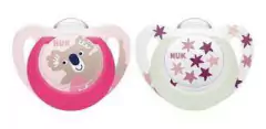 SET X 2 Nuk Chupetes 6-18 M Star DayY Night ROSA