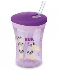 Vaso NUK Evolution Action Cup con sorbete flexible VIOLETA
