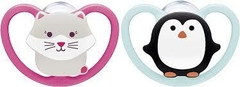 Set x2 Chupetes Nuk Space GATO/PINGUINO 6-18M