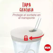 Vaso NUK Evolution Action Cup con sorbete flexible VIOLETA - tienda online