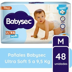 Pañales Babysec Ultrasoft Talle M X 48 UNIDADES