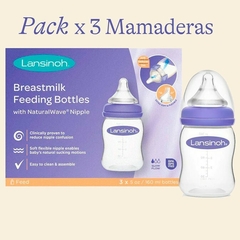 Set X3 Mamaderas Lansinoh Anticolicos Tetina Flujo S 160ml - comprar online