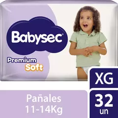 Pañales Babysec Premium Soft XG (32 Unidades)