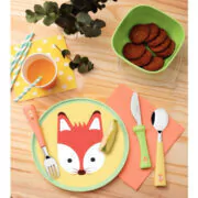TRAMONTINA BABY FRIENDS JUEGO INFANTIL TUPPER + PLATO + CUBIERTOS 5PZ en internet