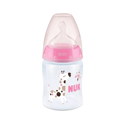NUK MAMADERA FIRST CHOICE CON CONTROL DE TEMPERATURA 150ML ROSA CLARO