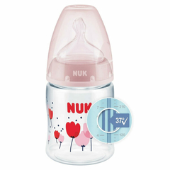 NUK MAMADERA FIRST CHOICE CON CONTROL DE TEMPERATURA 150ML ROSA MAGENTA