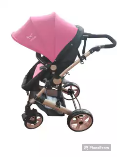 Image of Coche 3 en 1 con huevito CT07 Tinokids Fucsia/Negro