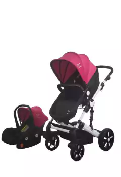 Coche 3 en 1 con huevito CT07 Tinokids Fucsia/Negro