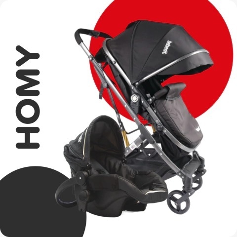 Coche 3 en 1 Con Huevito Con Doble Bandeja Bebesit 1370 ( GRIS CON NEGRO O NEGRO COMPLETO) - comprar online