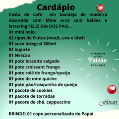 Cesta de café dos pais na internet