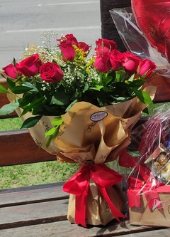 Ramalhete + Box com chocolates - comprar online
