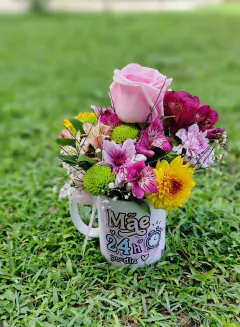 Caneca da Mamãe com Flores