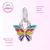 Berloque Borboleta Arco Iris Banhado a Prata 925 - comprar online