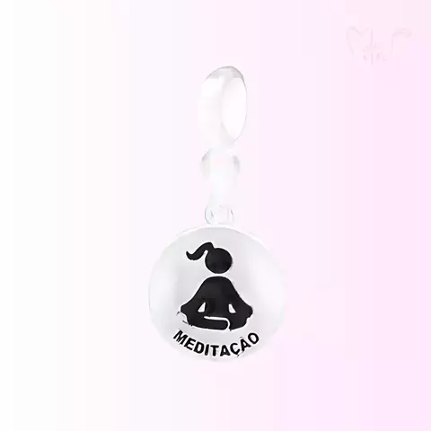 Berloque Meditação Banhado a Prata 925 - comprar online