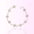 Pulseira Quartzo Rosa Botão (Pedras Naturais) - Monei Acessórios 