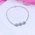 Pulseira Flores Lilás em Prata 925