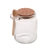 Pote de Vidro com Colher de Madeira e Tampa de Rolha - 240ml