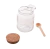 Imagem do Pote de Vidro com Colher de Madeira e Tampa de Rolha - 240ml
