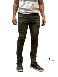 Pantalon American Verde Gabardina