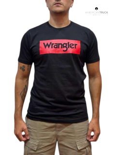 Remera Wrangler SS Background Negra - comprar online