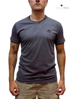 Remera American Doble Cuello Gris - comprar online