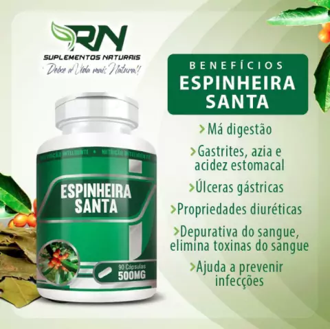 Espinheira Santa 60 Cápsulas 500mg RN