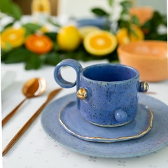 XÍCARA BOBÔ GOLD - AZUL - comprar online