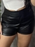 SHORTS ZARA COURO FAKE PRETO REF09 na internet
