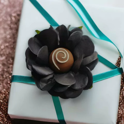 Forminhas Preto Para Doces Finos Modelo Margarida