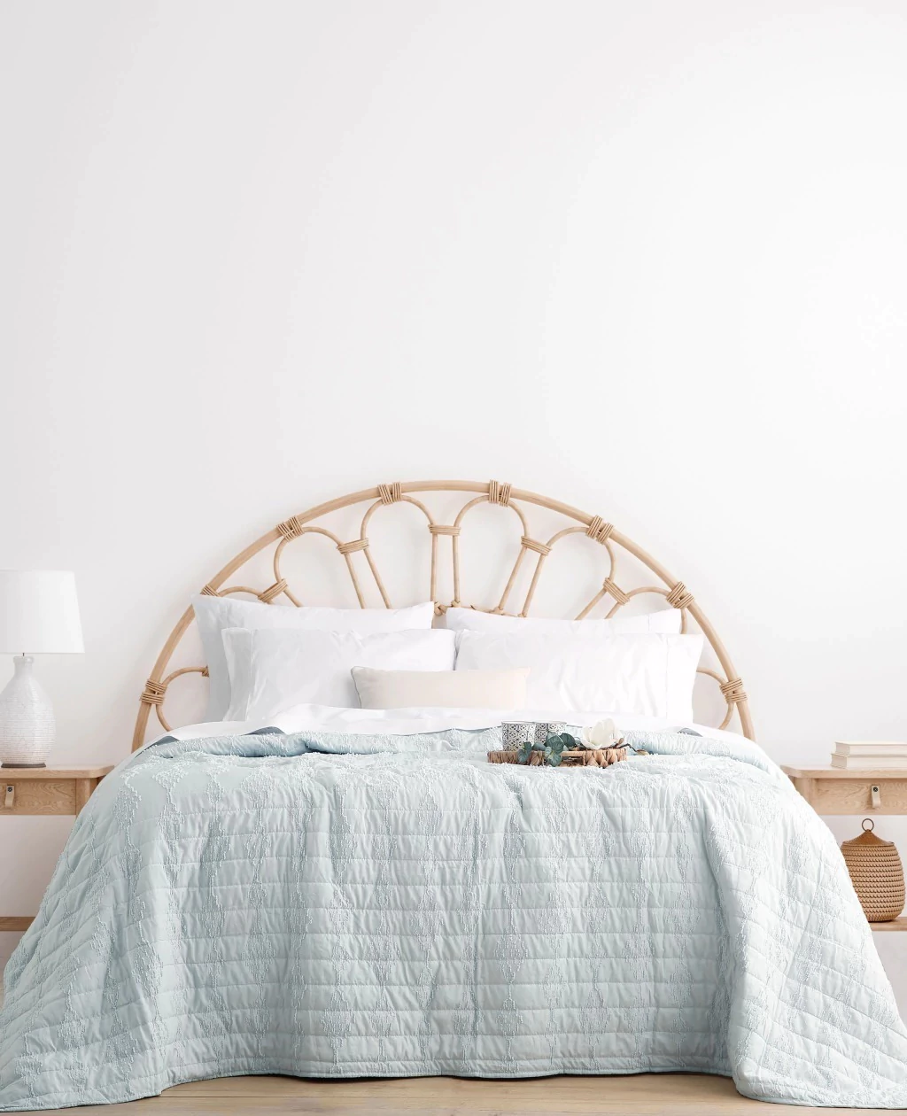 Cubrecama Linea Bohemian - Celeste
