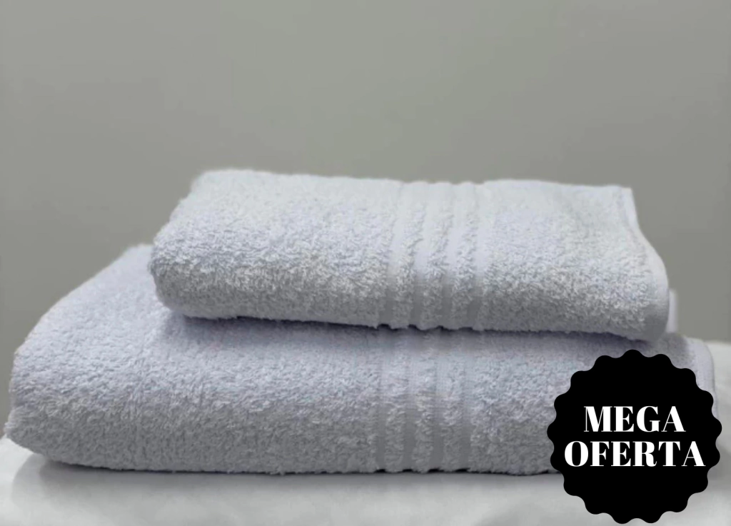 Set Toalla y Toallon Iris 420 Gr - Blanco