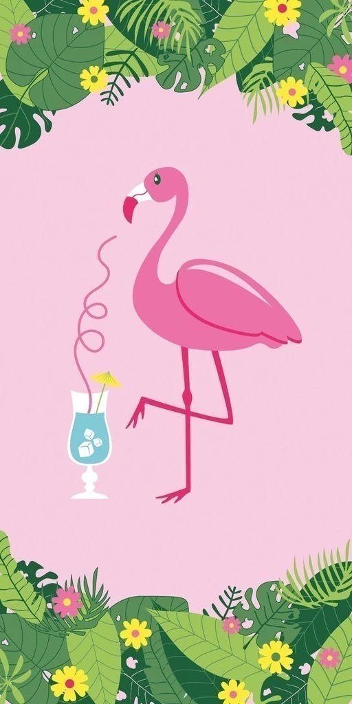 Toallon Playero Microfibra Estampado - Flamenco