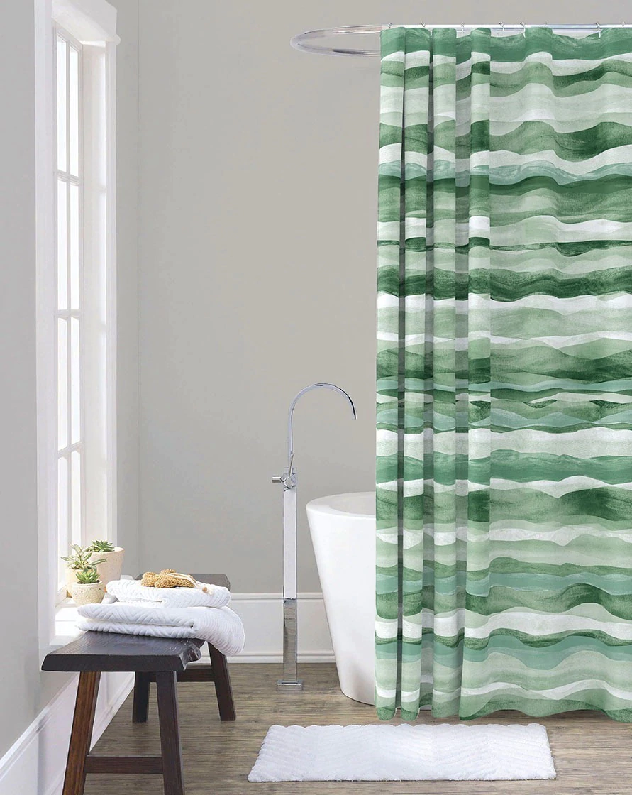 Cortina De Baño Teflon Estampada - Acuarela