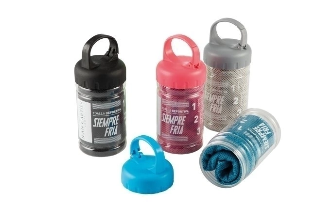 Toalla Efecto Frio Botella - Negro