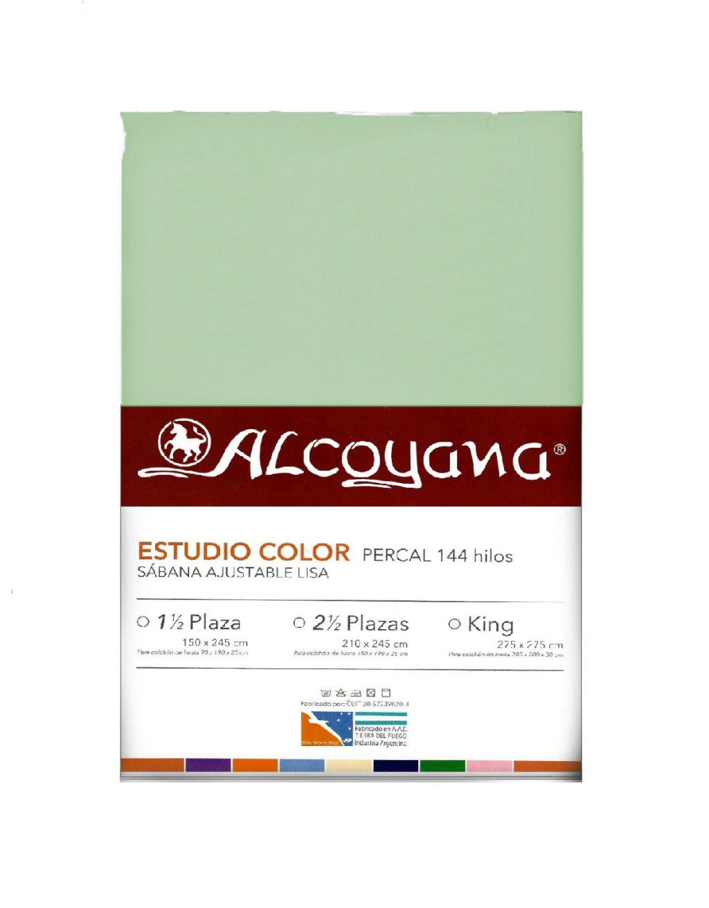 Sabana Ajustable Alcoyana (144 Hilos) - Menta
