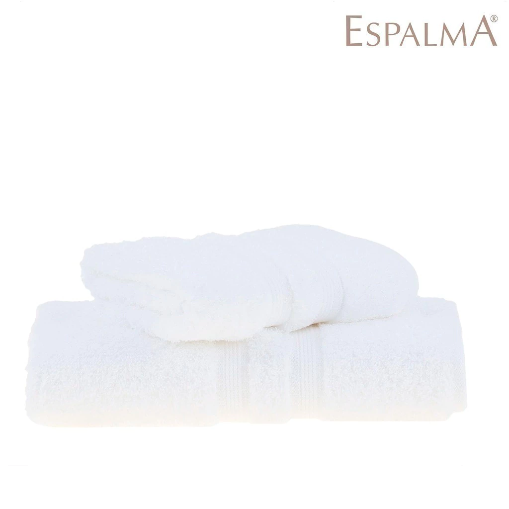 Set Toalla y Toallon Espalma Egipcio Clasico 550 Gr - Blanco